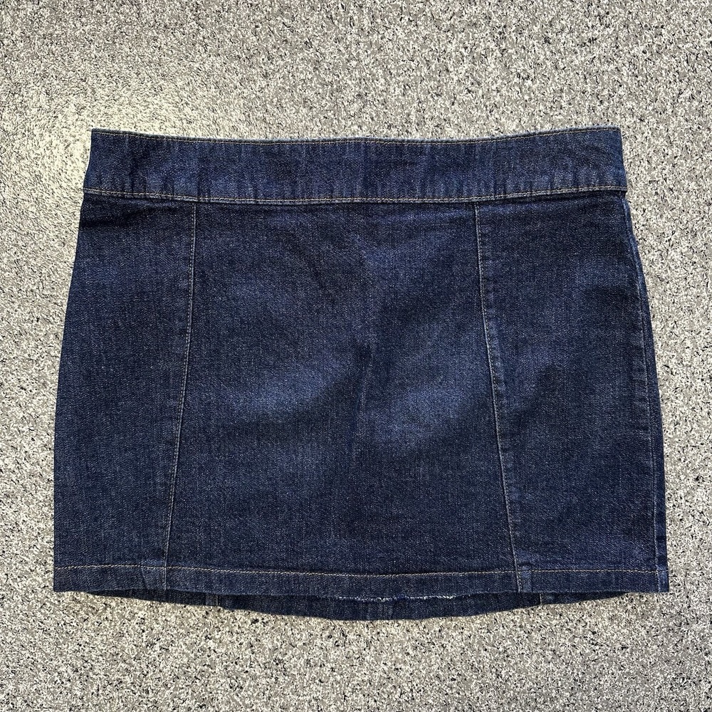 Vintage Old Navy Denim Jean Skirt Womens 10 33x15 High Rise Mini Stretch